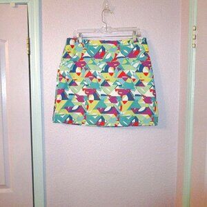 Nivo Performance UPF Skort 10 Stretch Pocket Pull On Psychedelic Pickleball Golf